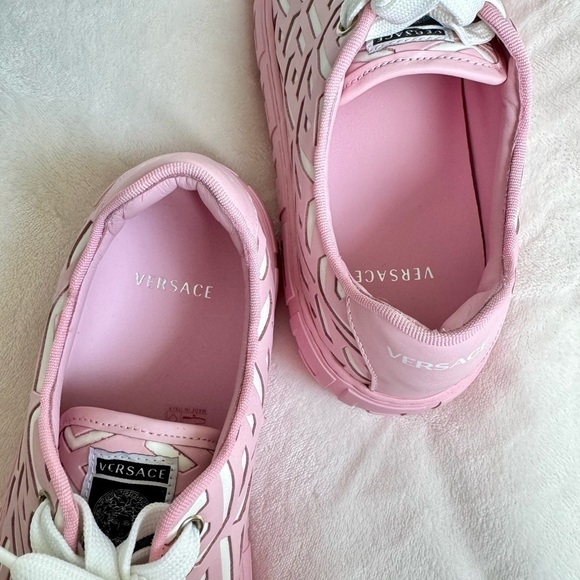 New! VERSACE Shoes, Size 41, Unisex, Versace Greca Lasercut Shoes in Pink - Picture 11 of 13
